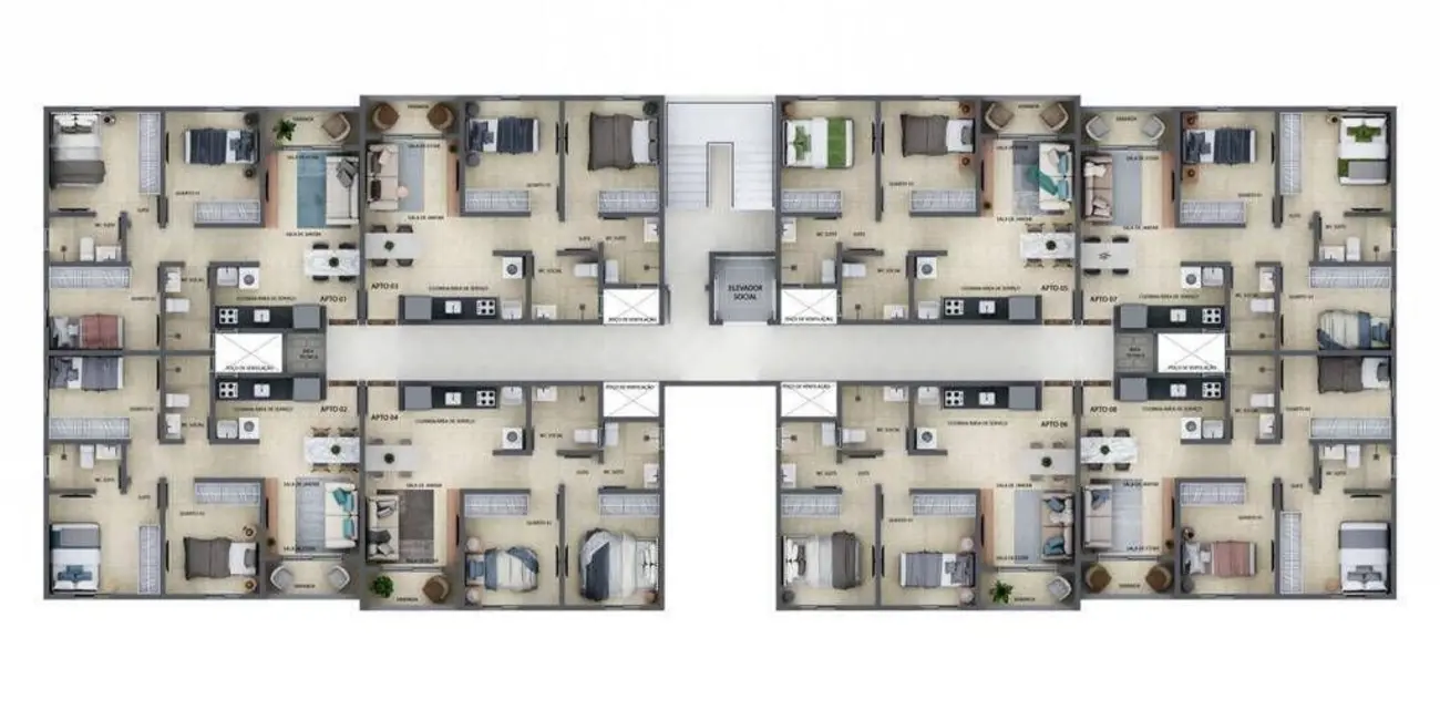 Foto 5 de Apartamento com 3 quartos à venda, 55m2 em Valentina de Figueiredo, Joao Pessoa - PB