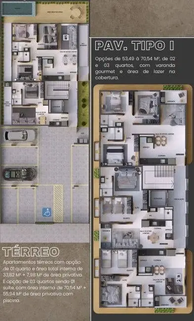 Foto 3 de Apartamento com 2 quartos à venda, 53m2 em Bancários, Joao Pessoa - PB