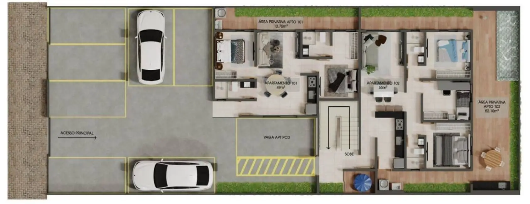 Foto 8 de Apartamento com 2 quartos à venda, 54m2 em Jardim Cidade Universitária, Joao Pessoa - PB