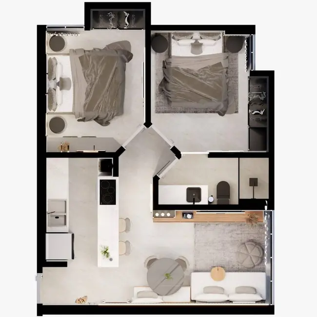 Apartamento com 2 quartos à venda, 45m2 em Catolé, Campina Grande - PB - imagem 9 Foto 9 de Apartamento com 2 quartos à venda, 45m2 em Catolé, Campina Grande - PB