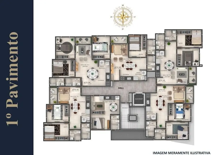 Foto 5 de Apartamento com 2 quartos à venda, 53m2 em Aeroclube, Joao Pessoa - PB