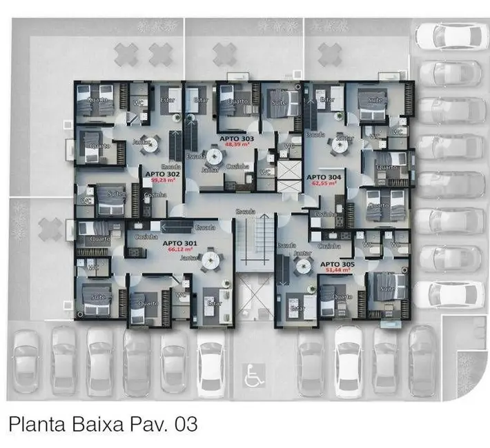 Foto 3 de Apartamento com 2 quartos à venda, 100m2 em Bessa, Joao Pessoa - PB