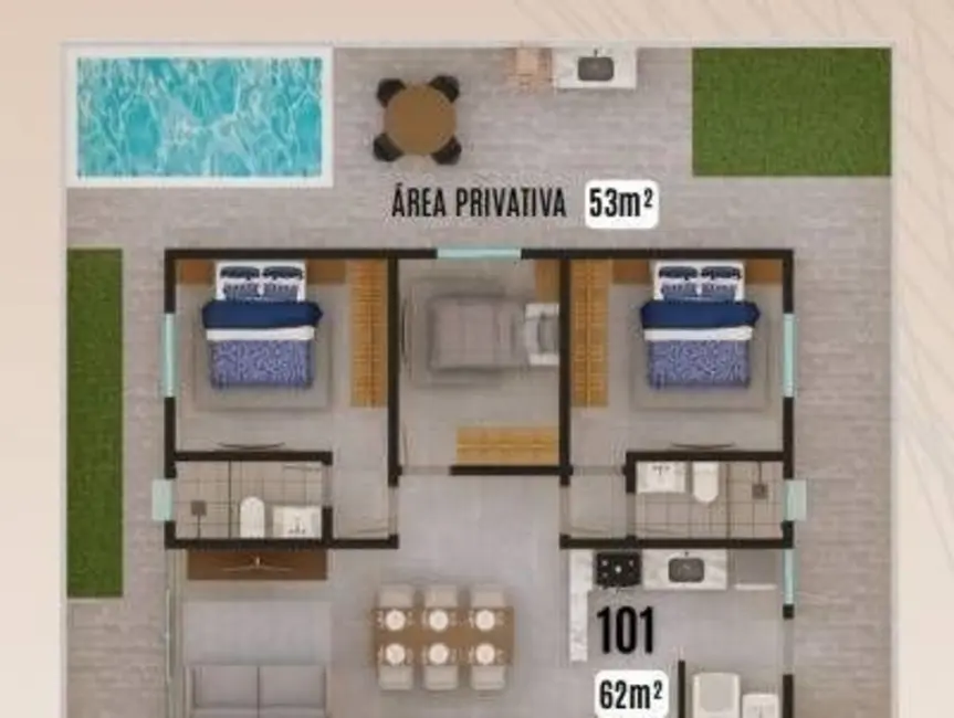 Apartamento com 3 quartos à venda, 62m2 em Bessa, Joao Pessoa - PB - imagem 1 Foto 1 de Apartamento com 3 quartos à venda, 62m2 em Bessa, Joao Pessoa - PB