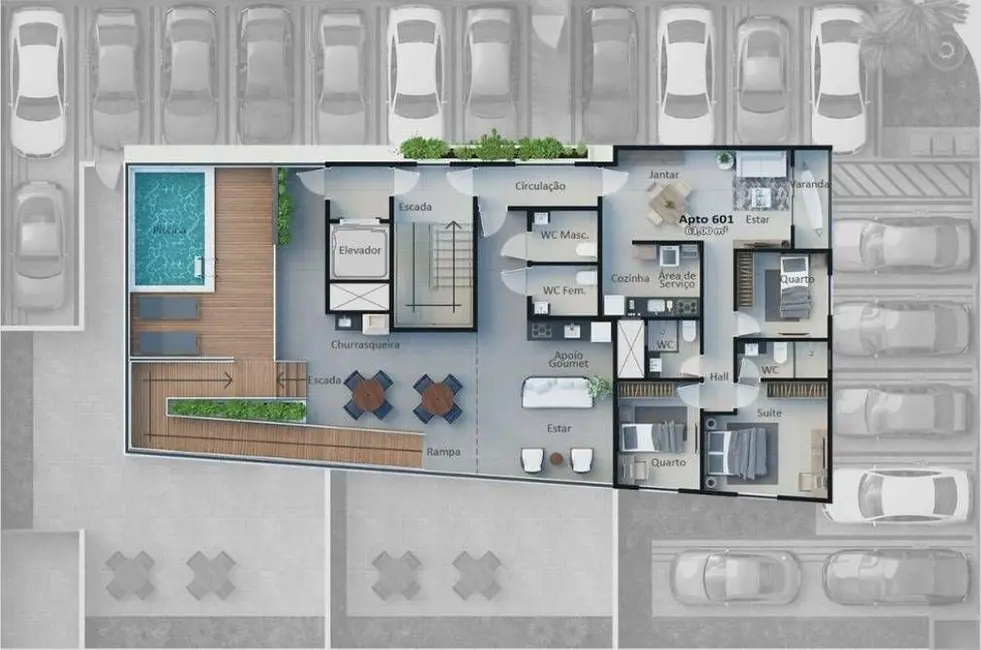 Foto 3 de Apartamento com 2 quartos à venda, 50m2 em Bancários, Joao Pessoa - PB