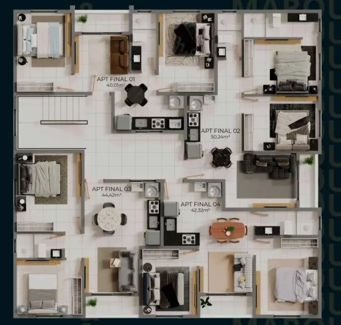 Foto 2 de Apartamento com 2 quartos à venda, 50m2 em Costa e Silva, Joao Pessoa - PB