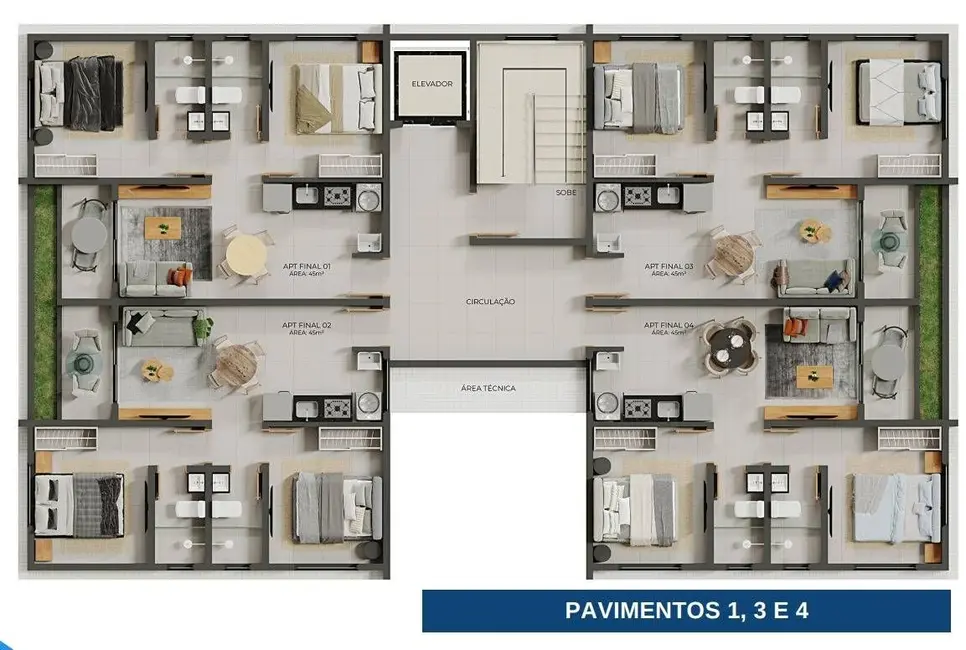 Apartamento com 2 quartos à venda, 45m2 em Cristo Redentor, Joao Pessoa - PB - imagem 9 Foto 9 de Apartamento com 2 quartos à venda, 45m2 em Cristo Redentor, Joao Pessoa - PB