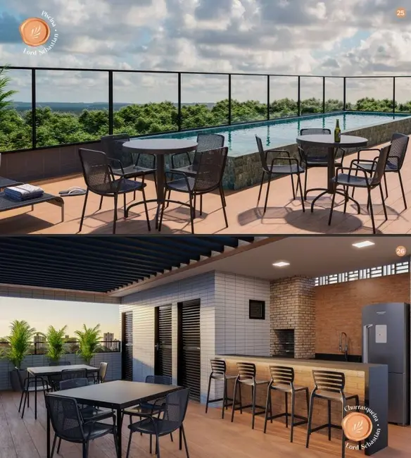 Foto 2 de Apartamento com 1 quarto à venda, 42m2 em Bessa, Joao Pessoa - PB