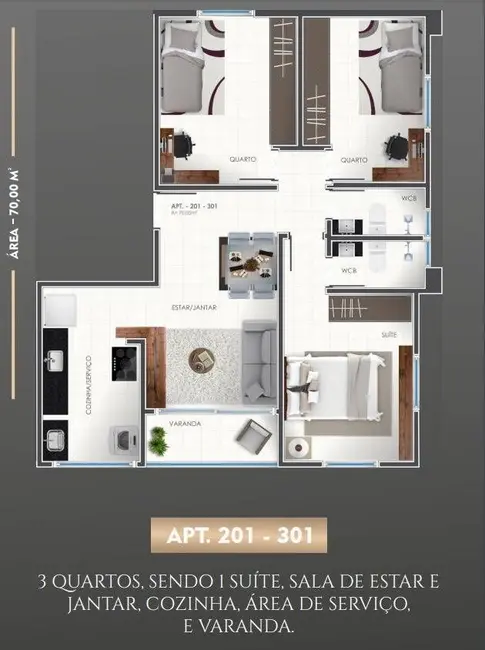 Foto 1 de Apartamento com 3 quartos à venda, 71m2 em Cristo Redentor, Joao Pessoa - PB