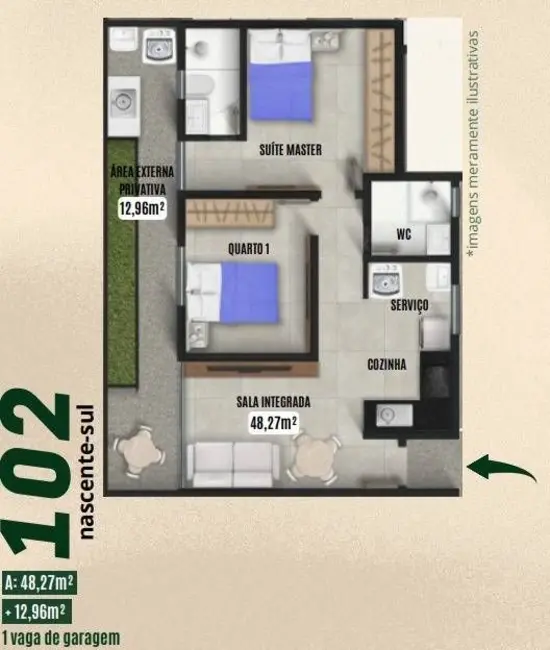 Foto 3 de Apartamento com 2 quartos à venda, 48m2 em Aeroclube, Joao Pessoa - PB