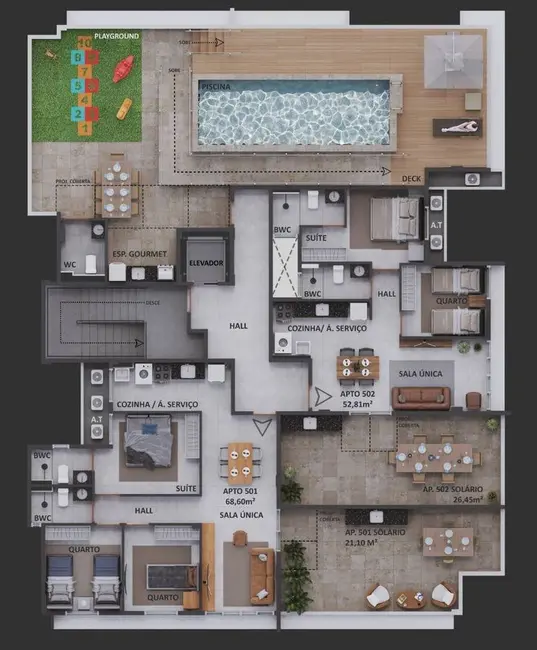 Foto 8 de Apartamento com 2 quartos à venda, 54m2 em Bessa, Joao Pessoa - PB