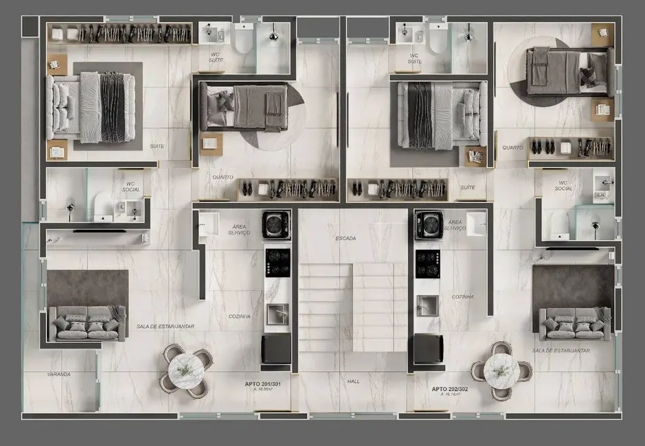 Apartamento com 2 quartos à venda, 49m2 em João Paulo II, Joao Pessoa - PB - imagem 2 Foto 2 de Apartamento com 2 quartos à venda, 49m2 em João Paulo II, Joao Pessoa - PB