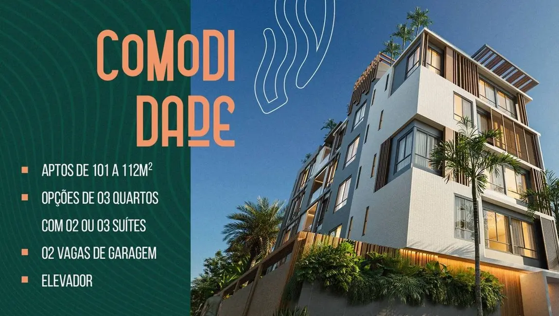 Foto 6 de Apartamento com 3 quartos à venda, 101m2 em Camboinha, Cabedelo - PB