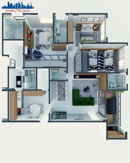 Foto 3 de Apartamento com 3 quartos à venda, 151m2 em Barro Vermelho, Natal - RN