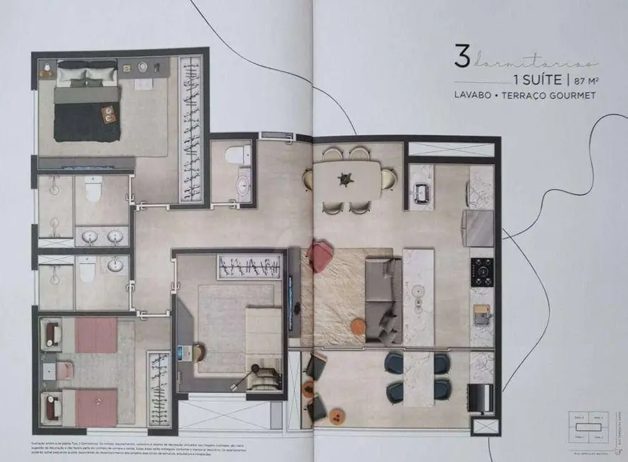 Foto 3 de Apartamento com 2 quartos à venda, 87m2 em Centro, Indaiatuba - SP