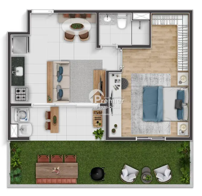 Foto 3 de Apartamento com 2 quartos à venda, 46m2 em Jardim das Andorinhas, Indaiatuba - SP