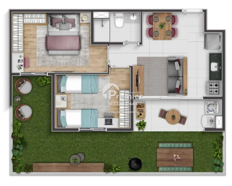 Foto 4 de Apartamento com 2 quartos à venda, 46m2 em Jardim das Andorinhas, Indaiatuba - SP