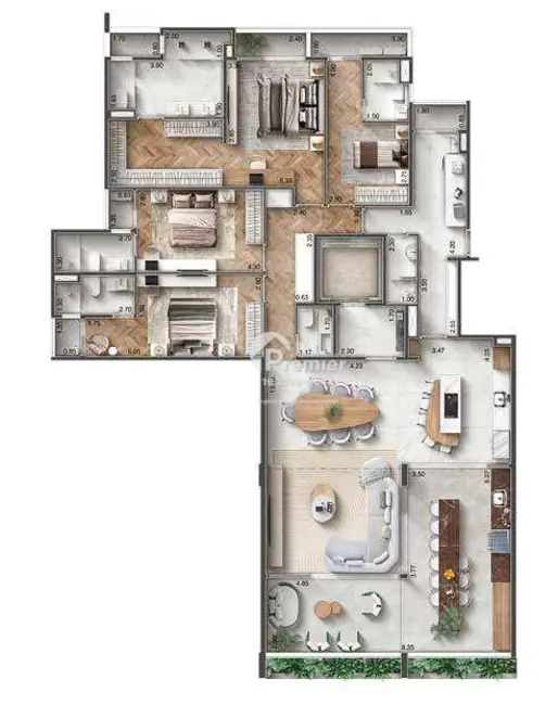 Foto 2 de Apartamento com 4 quartos à venda, 225m2 em Vila Suíça, Indaiatuba - SP