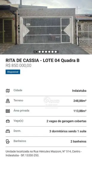 Foto 6 de Casa com 3 quartos à venda, 248m2 em Centro, Indaiatuba - SP