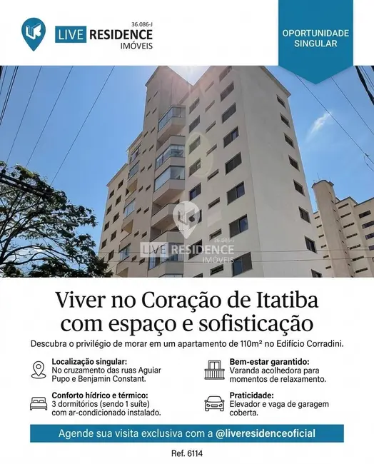 Foto 1 de Apartamento com 3 quartos à venda, 103m2 em Centro, Itatiba - SP