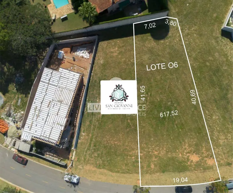 Foto 3 de Lote de Condomínio à venda, 617m2 em Itatiba - SP