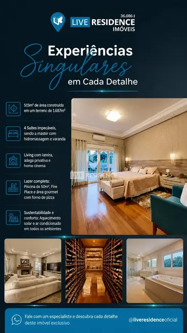 Foto 2 de Casa de Condomínio com 4 quartos à venda, 515m2 em Parque da Fazenda, Itatiba - SP