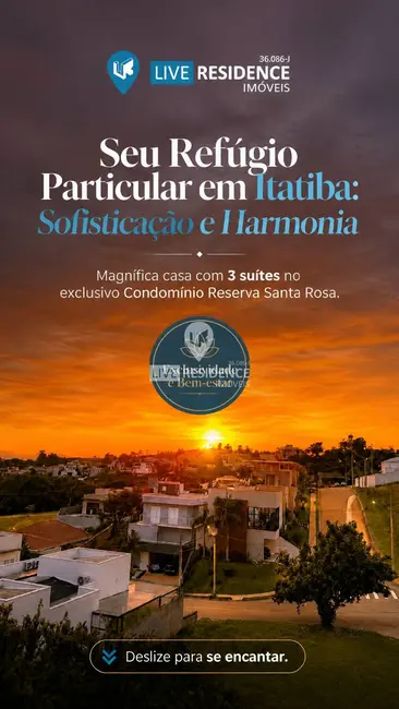 Casa de Condomínio com 3 quartos à venda, 315m2 em Reserva Santa Rosa, Itatiba - SP - imagem 1 Foto 1 de Casa de Condomínio com 3 quartos à venda, 315m2 em Reserva Santa Rosa, Itatiba - SP