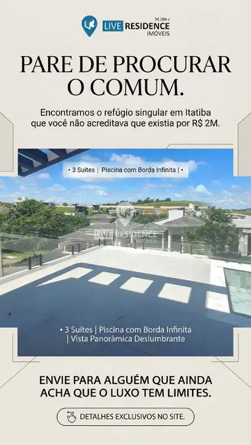 Foto 1 de Casa de Condomínio com 3 quartos à venda, 230m2 em Itatiba - SP