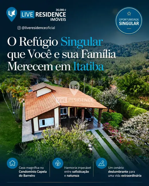 Foto 1 de Casa de Condomínio com 3 quartos à venda, 274m2 em Capela do Barreiro, Itatiba - SP