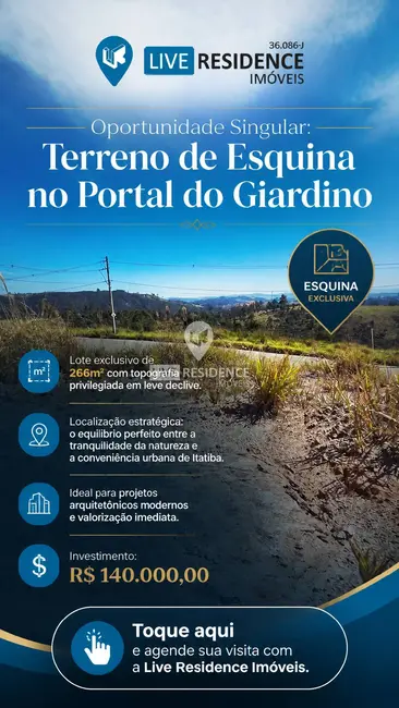 Terreno / Lote à venda, 266m2 em Itatiba - SP - imagem 1 Foto 1 de Terreno / Lote à venda, 266m2 em Itatiba - SP