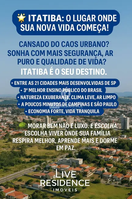 Foto 6 de Terreno / Lote à venda, 266m2 em Itatiba - SP