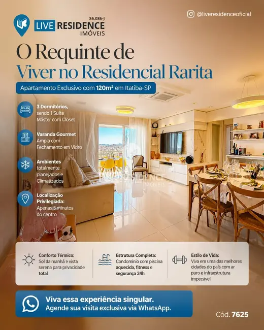 Apartamento com 3 quartos à venda, 120m2 em Vila Santa Cruz, Itatiba - SP - imagem 1 Foto 1 de Apartamento com 3 quartos à venda, 120m2 em Vila Santa Cruz, Itatiba - SP