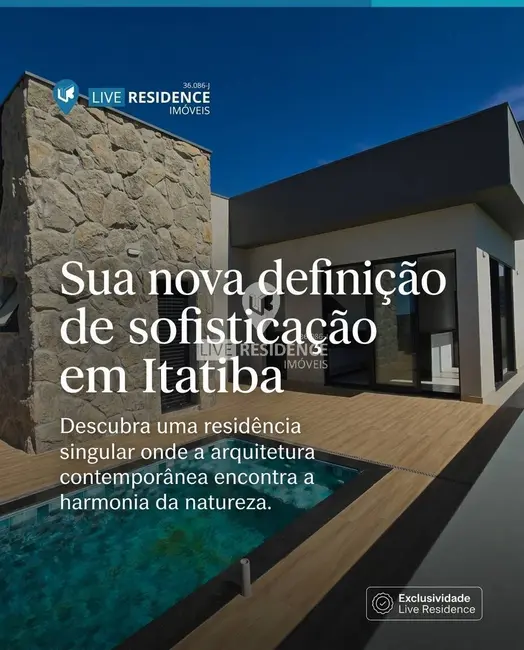 Foto 1 de Casa de Condomínio com 3 quartos à venda, 194m2 em Itatiba - SP