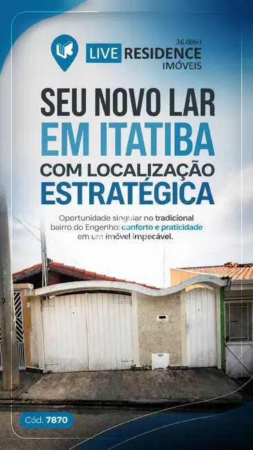 Casa com 2 quartos à venda, 100m2 em Bairro do Engenho, Itatiba - SP - imagem 1 Foto 1 de Casa com 2 quartos à venda, 100m2 em Bairro do Engenho, Itatiba - SP