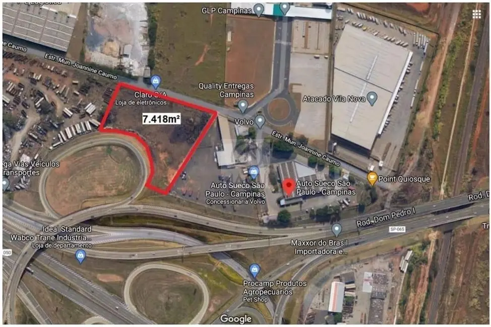 Terreno / Lote à venda e para alugar, 7418m2 em Jardim Aparecida, Campinas - SP - imagem 5 Foto 5 de Terreno / Lote à venda e para alugar, 7418m2 em Jardim Aparecida, Campinas - SP