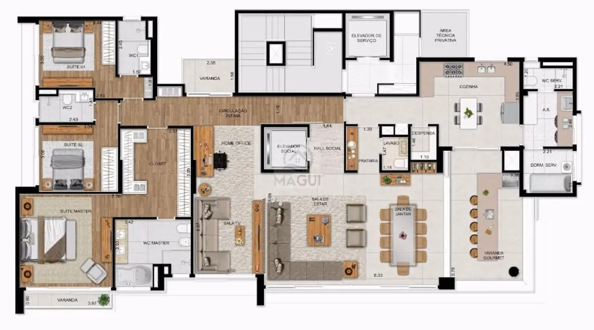 Foto 8 de Apartamento com 5 quartos à venda, 257m2 em Cambuí, Campinas - SP