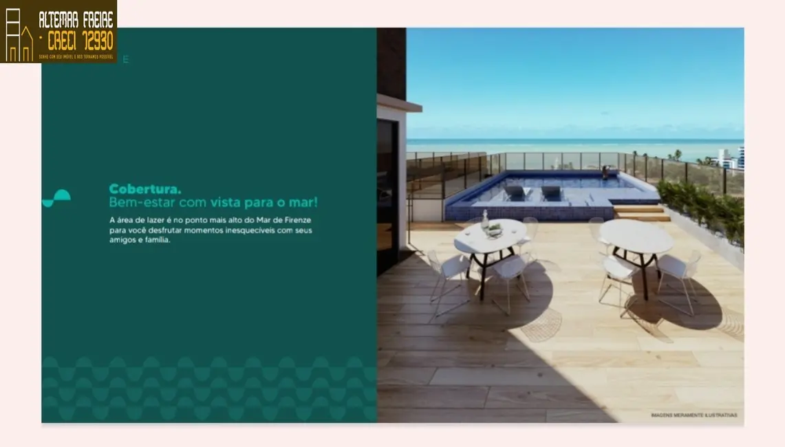 Foto 4 de Apartamento com 3 quartos à venda, 79m2 em Ponta de Matos, Cabedelo - PB