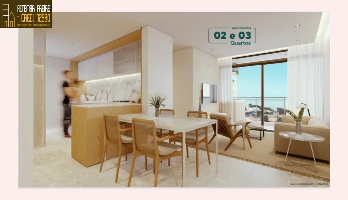 Foto 4 de Apartamento com 2 quartos à venda, 60m2 em Ponta de Matos, Cabedelo - PB