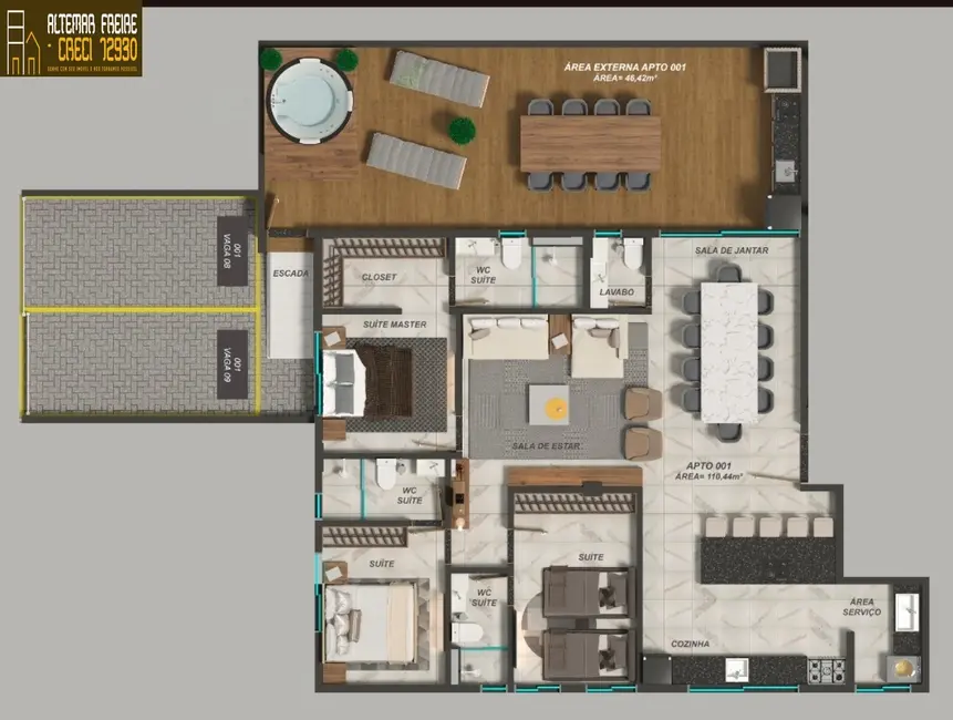 Foto 6 de Apartamento com 2 quartos à venda, 59m2 em Jardim São Paulo, Joao Pessoa - PB