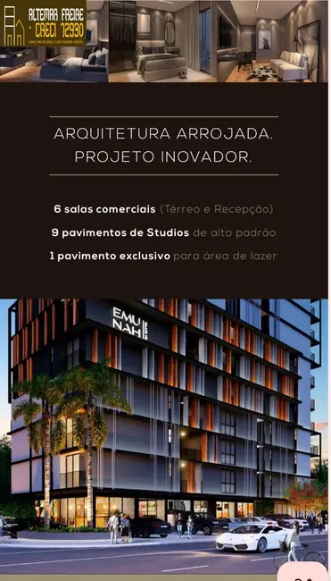 Apartamento com 1 quarto à venda, 22m2 em Ponta de Campina, Cabedelo - PB - imagem 3 Foto 3 de Apartamento com 1 quarto à venda, 22m2 em Ponta de Campina, Cabedelo - PB