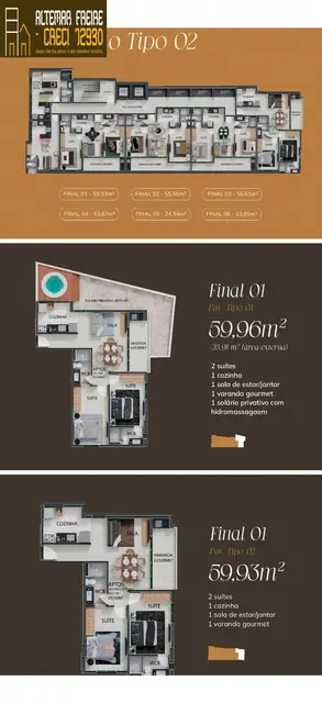 Foto 6 de Apartamento com 2 quartos à venda, 54m2 em Jardim Oceania, Joao Pessoa - PB