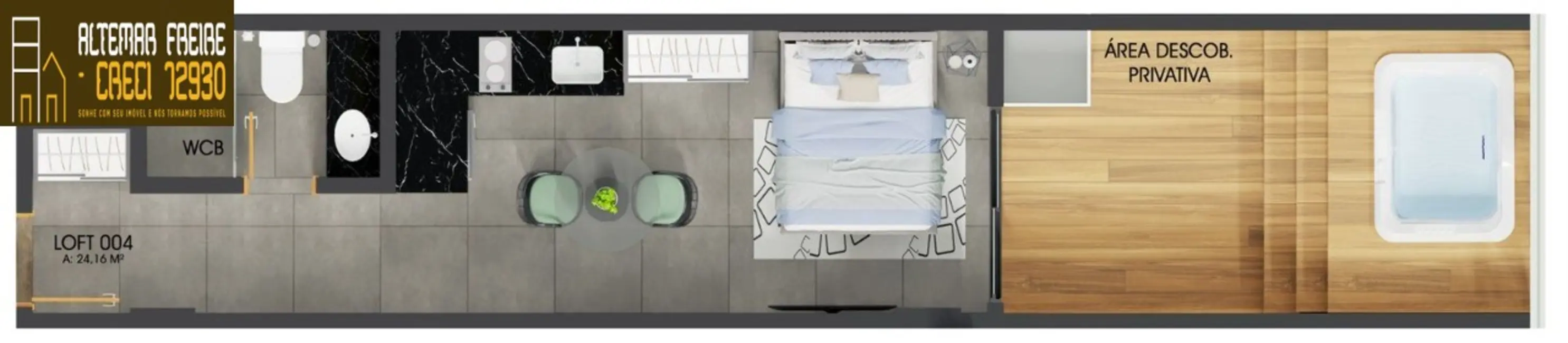 Apartamento com 1 quarto à venda, 24m2 em Intermares, Cabedelo - PB - imagem 9 Foto 9 de Apartamento com 1 quarto à venda, 24m2 em Intermares, Cabedelo - PB