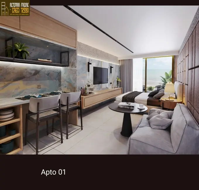 Foto 5 de Apartamento com 1 quarto à venda, 31m2 em Manaíra, Joao Pessoa - PB