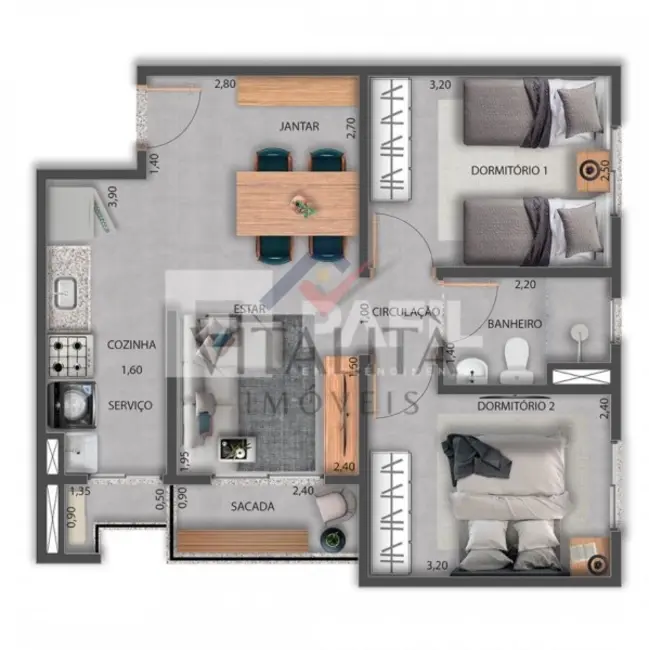 Apartamento com 2 quartos à venda, 65m2 em Ribeirao Preto - SP - imagem 3 Foto 3 de Apartamento com 2 quartos à venda, 65m2 em Ribeirao Preto - SP