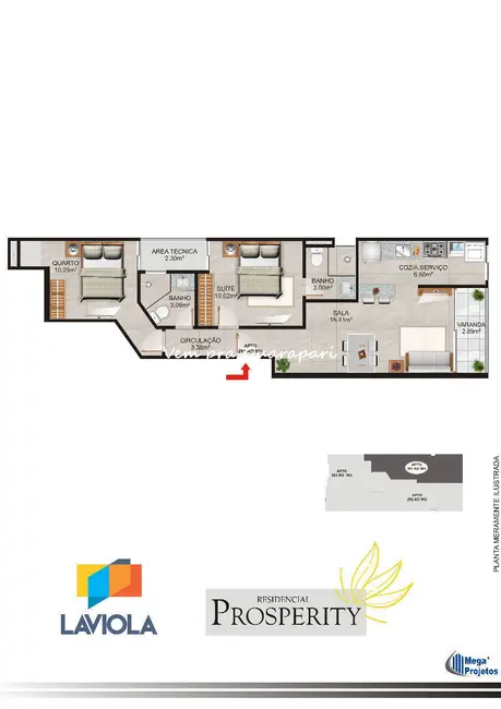 Apartamento com 2 quartos à venda, 66m2 em Praia do Morro, Guarapari - ES - imagem 6 Foto 6 de Apartamento com 2 quartos à venda, 66m2 em Praia do Morro, Guarapari - ES