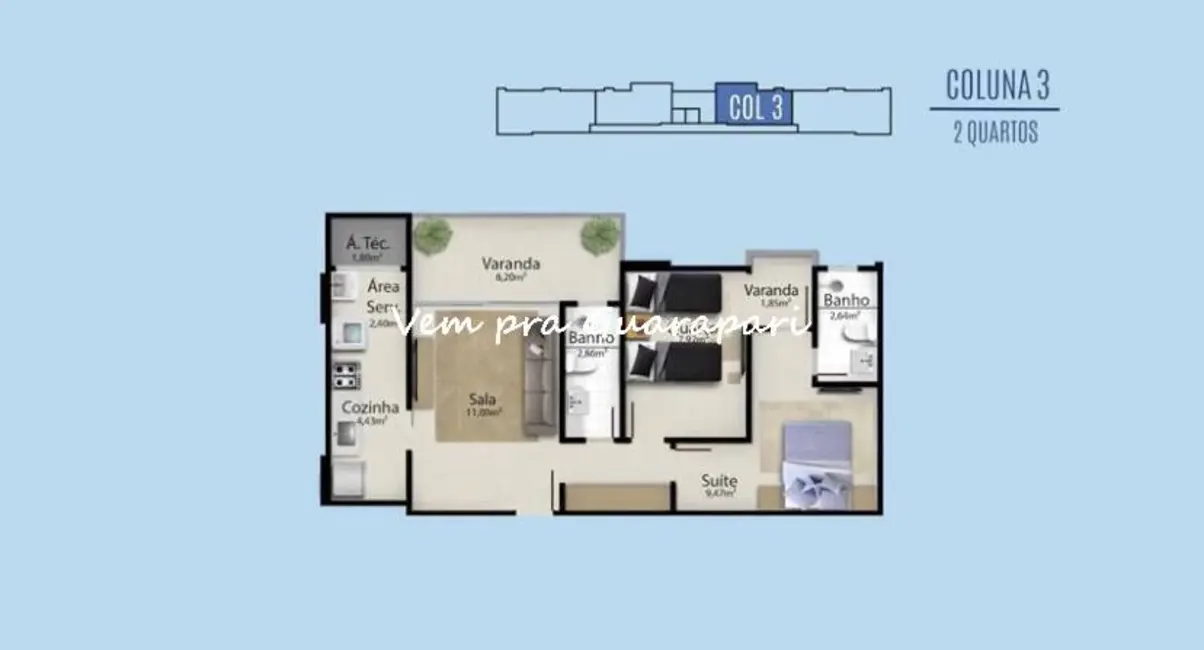 Apartamento à venda e para alugar em Praia do Morro, Guarapari - ES - imagem 4 Foto 4 de Apartamento à venda e para alugar em Praia do Morro, Guarapari - ES