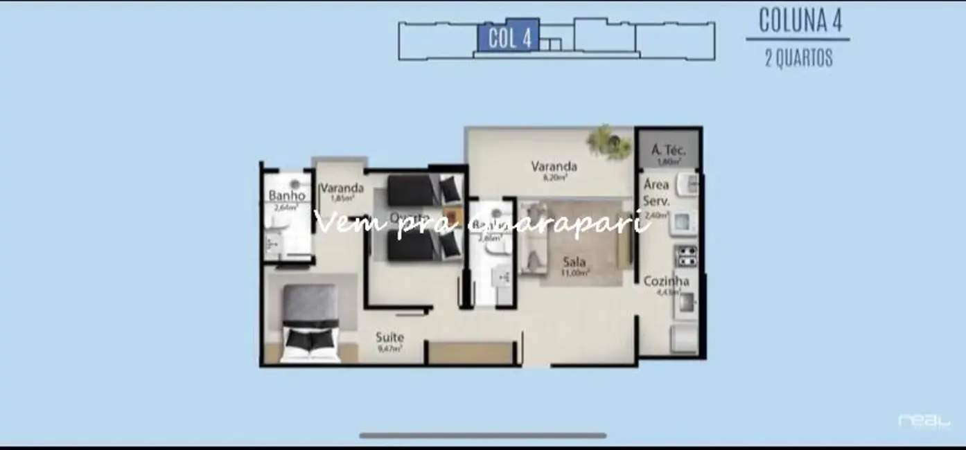 Apartamento à venda e para alugar em Praia do Morro, Guarapari - ES - imagem 2 Foto 2 de Apartamento à venda e para alugar em Praia do Morro, Guarapari - ES