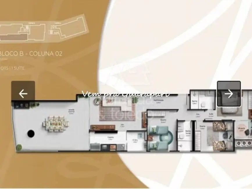 Apartamento com 3 quartos à venda, 115m2 em Centro, Guarapari - ES - imagem 3 Foto 3 de Apartamento com 3 quartos à venda, 115m2 em Centro, Guarapari - ES