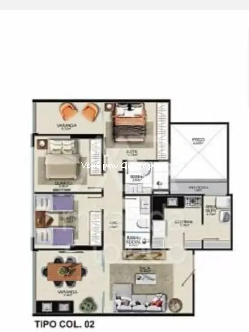 Foto 5 de Apartamento com 3 quartos à venda, 156m2 em Praia do Morro, Guarapari - ES