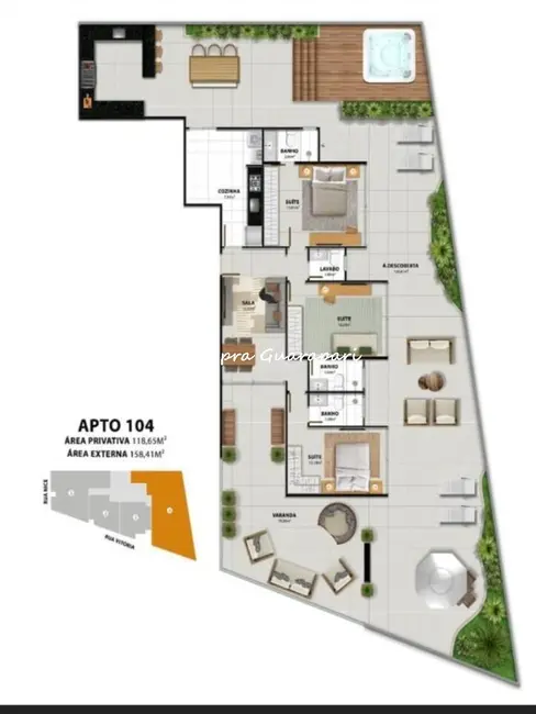 Apartamento com 3 quartos à venda, 85m2 em Praia do Morro, Guarapari - ES - imagem 5 Foto 5 de Apartamento com 3 quartos à venda, 85m2 em Praia do Morro, Guarapari - ES
