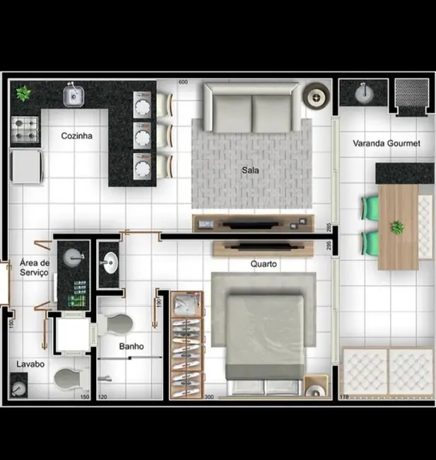 Apartamento com 1 quarto à venda, 46m2 em Matinhos - PR - imagem 9 Foto 9 de Apartamento com 1 quarto à venda, 46m2 em Matinhos - PR